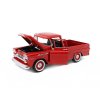 Chevrolet Apache Fleetside PickUp 1958 červená 1:24 - MOTORMAX  Chevy Apache Fleetside Pick Up 1958 - kovový model auta