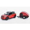 Mini Cooper S All4 Countryman s přívěsem 1:24 - MOTORMAX  Mini Cooper S ALL4 Countryman - kovový model auta