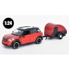 Mini Cooper S All4 Countryman s přívěsem 1:24 - MOTORMAX  Mini Cooper S ALL4 Countryman - kovový model auta