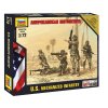 Sada figurek Americká motopechota - 1:72 Zvezda - stavebnice  Montážní sada Americká motopechota - ModelKIT