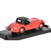 Jaguar XK 120 3.5 Spider Closed 1948 - 1:43 červená - Brumm  JAGUAR XK 120 3.5 SPIDER CHIUSA 1948 CLOSED - kovový model auta