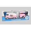 Volkswagen T1 Type 2 Van s chladicím přívěsem 1967 1:24 - MOTORMAX  VW Type 2 T1 Dodávka + Chladicí přívěs - kovový model auta