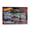 Sběratelská Sada 10 ks Fast & Furious 1:64 - Hot Wheels  95 Mitsubishi Eclipse / '87 Buick Regal GNX / Ford Escort RS1600 / Ice Charger / Dodge Charger Hellcat / Nissan Skyline GT-R / Porsche 911 GT3 R5  / '