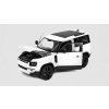 Land Rover Defender bílá 1:24 - Welly  Land Rover Defender - kovoý model auta