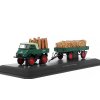 Mercedes-Benz Unimog 401 + přívěs s nákladem 1:43 - Schuco  Mercedes Unimog U401 s přívěsem a nákladem - model auta