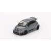 Fiat 595 Abarth LB-Works x ABAS Works Grey 1:64 - MiniGT  Fiat 500 D - model auta 1/64