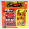 Set Ferrari F1 Carlos Sainz #55 Diorama Pit Stop 1:43 - Bburago  Set Ferrari F1 - kovový model