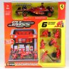 Set Ferrari F1 Charles Leclerc #16 Diorama Pit Stop 1:43 - Bburago  Set Ferrari F1 - kovový model