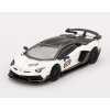 Lamborghini Aventador SVJ 63 bílá RHD 1:64 - MiniGT  Lamborghini Aventador - kovový model