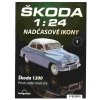 Škoda 1200 1952 1:24 - časopis Nadčasové Ikony #1 s modelem  Škoda 1200 - kovový model