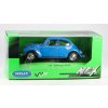 VOLKSWAGEN Kafer Beetle 1968 modrá 1:24 - Welly  VW Kafer Beetle 1:24 - kovový model