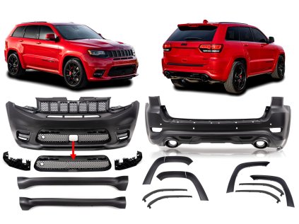 121283 6 body kit jeep grand iv wk2 2017 2021 after lift styling package srt trackhawk cherokee