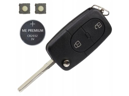 3191 nahradni obal klice 2 tlacitkovy audi vw hu66 baterie