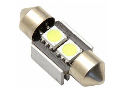 Žárovka 2 SMD LED 12V suf. SV8.5 s rezistorem CAN-BUS ready bílá