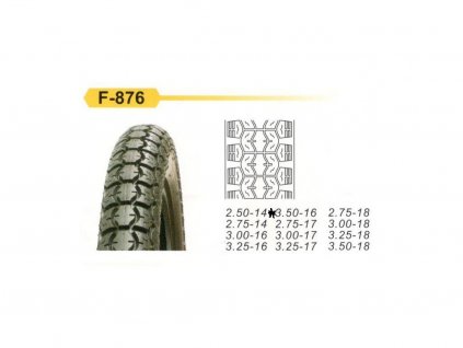 Pneu 3,50 - 16 F-876 (4PR) FORTUNE  VNM