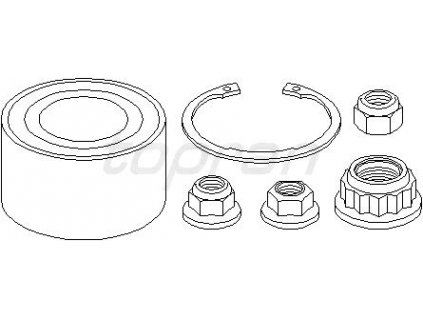 Ložisko přední kolo OCTAVIA - sada  TOPRAN  (1J0498625)