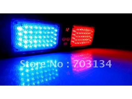 Stroboskop 86 led high power strobe light 12 režimů  červená / modrá