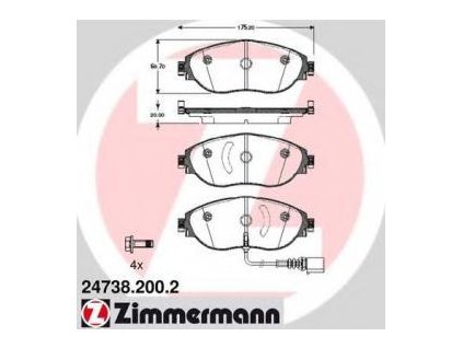 Desky brzd přední OCTAVIA III 340 x 30 mm ZIMMERMANN / D (8V0698151C)