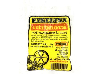 Kyselina citrónová 100g  mipa