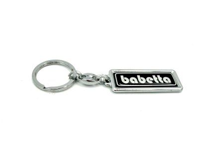 Klíčenka kov logo BABETTA bílý nápis