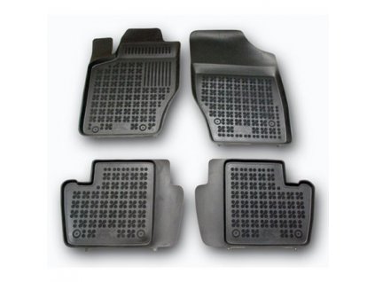 Koberce gumové vaničkové s větším okrajem černé OCTAVIA II REZAW/PL