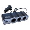 Rozbočka 12V 3x + USB CAR