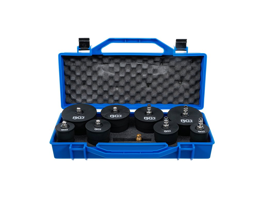 Tester těsnosti turba a přeplňování, sada 8 dílů - BGS 8563
