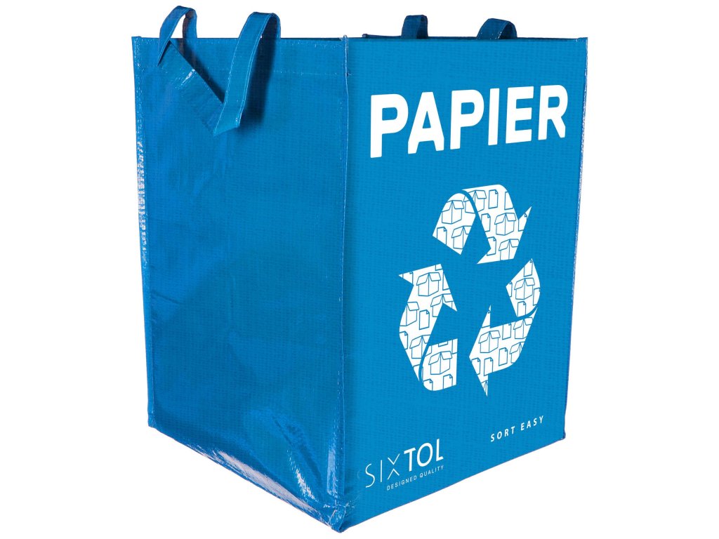 Taška na tříděný odpad (papier), 30 x 30 x 40 cm, 36 l - SIXTOL