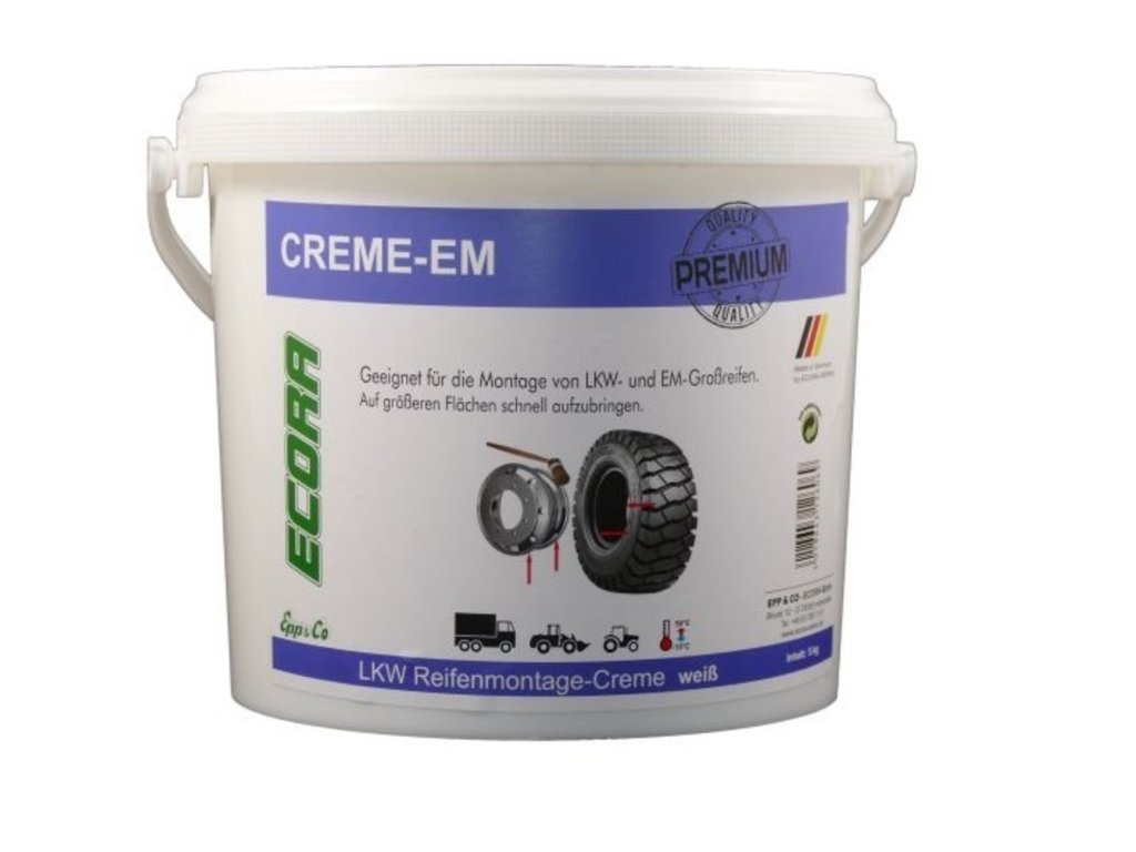 Montážní krém pro nákladní a průmyslové pneu, bílý, 5 kg