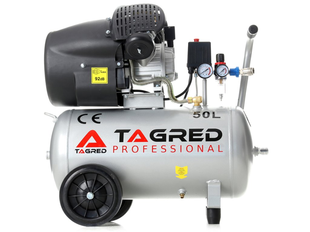 Olejový kompresor, 50 l, 230 V, 3 kW, 8 bar, so separátorom - TAGRED