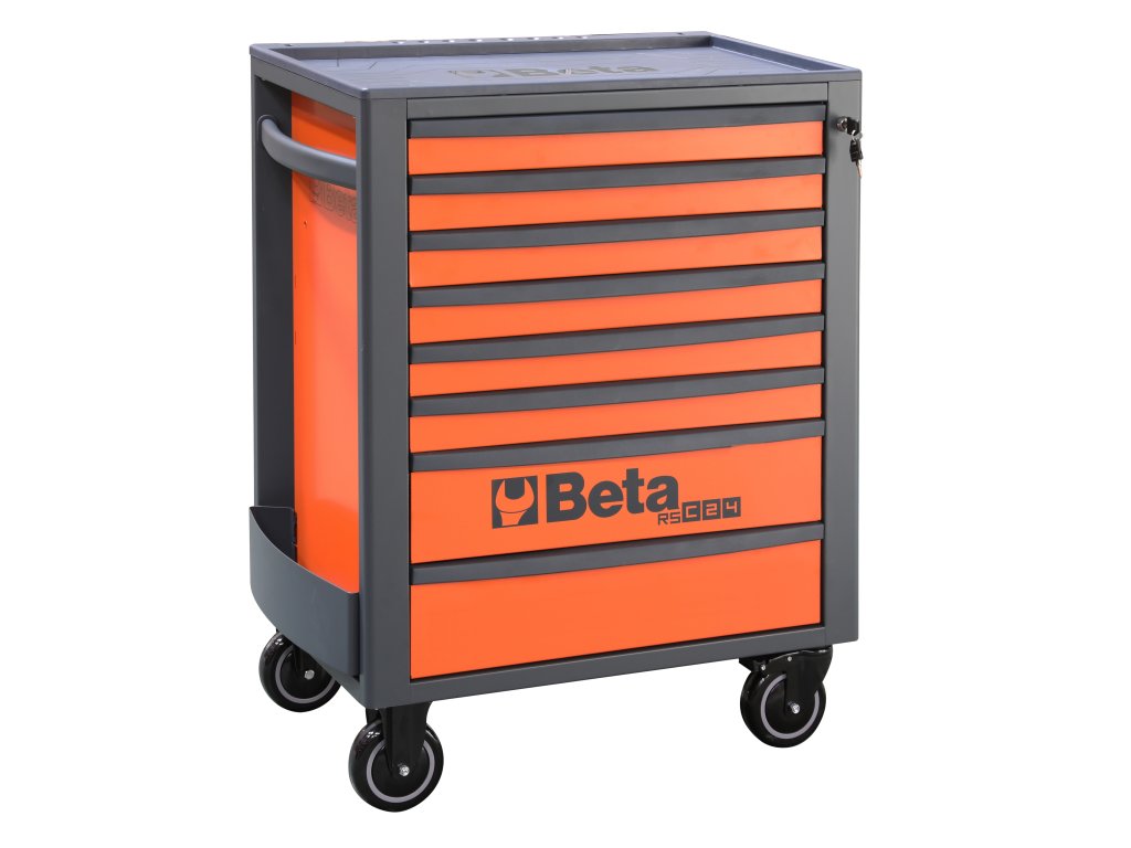 Dielenský vozík, 8 zásuviek, oranžový - Beta Tools