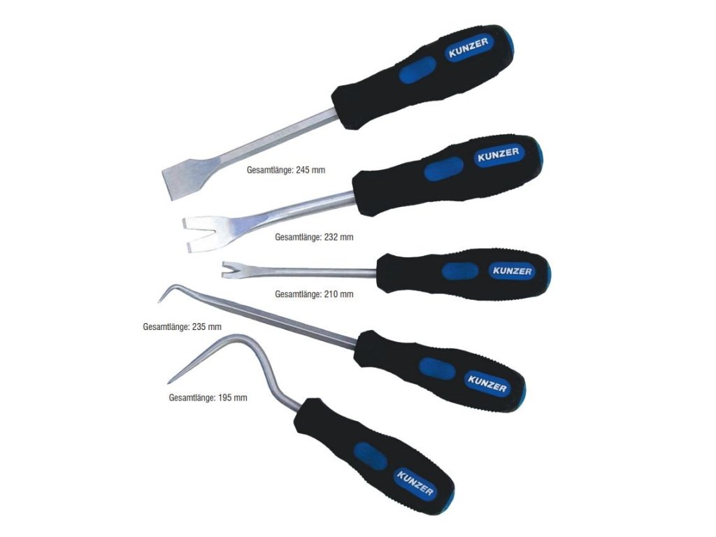 Nástroje na demontáž autodíů univerzální, sada 5 ks - Kunzer