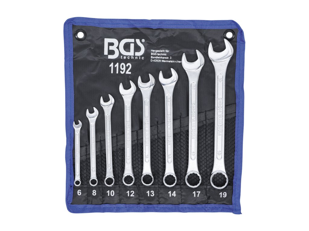 Sada očkoplochých klíčů 6  -19 mm, 8 ks - BGS 1192 01
