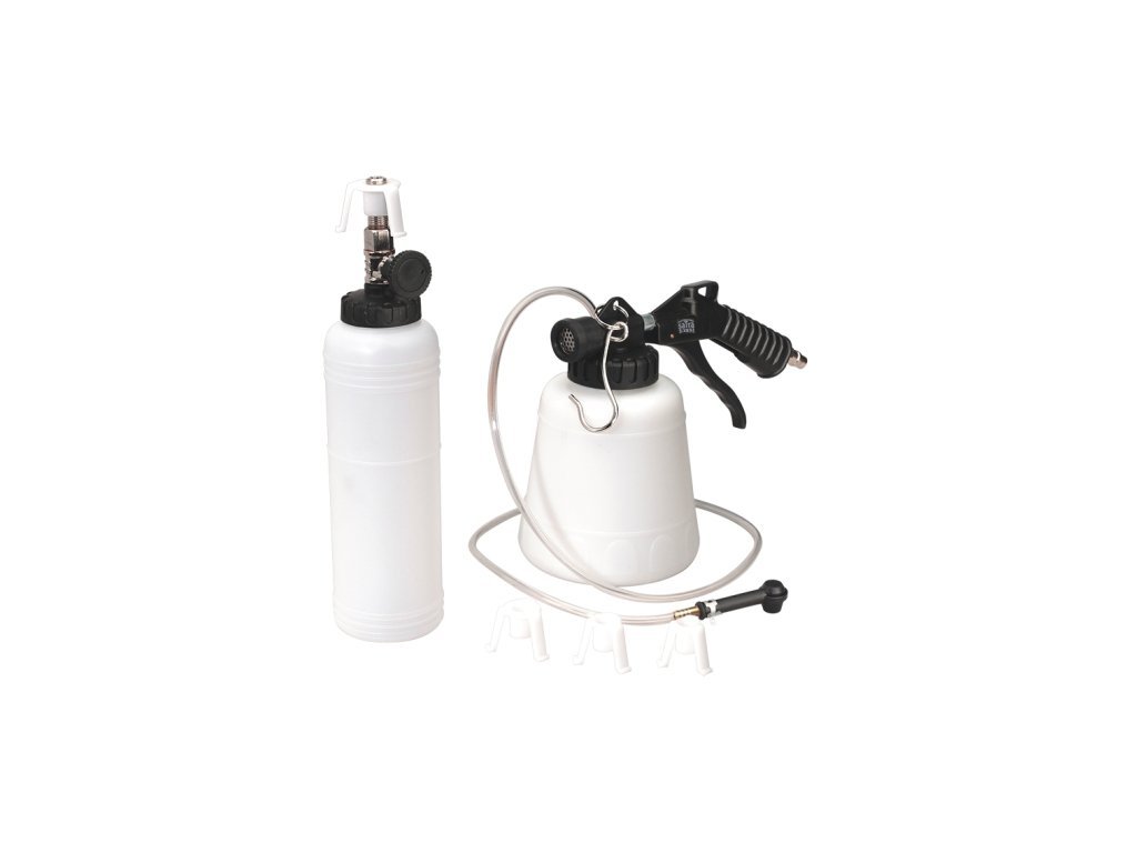 Přístroj na výměnu brzdové kapaliny a odvzdušnění brzd 1 l + láhev - SATRA