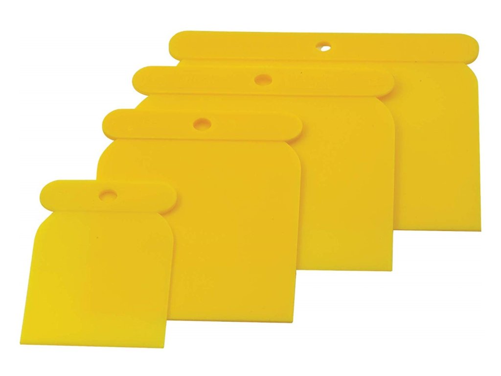 Špachtle japonské lakýrnické, šířka 5 - 12 cm, plastové, 4 ks - SW Stahl