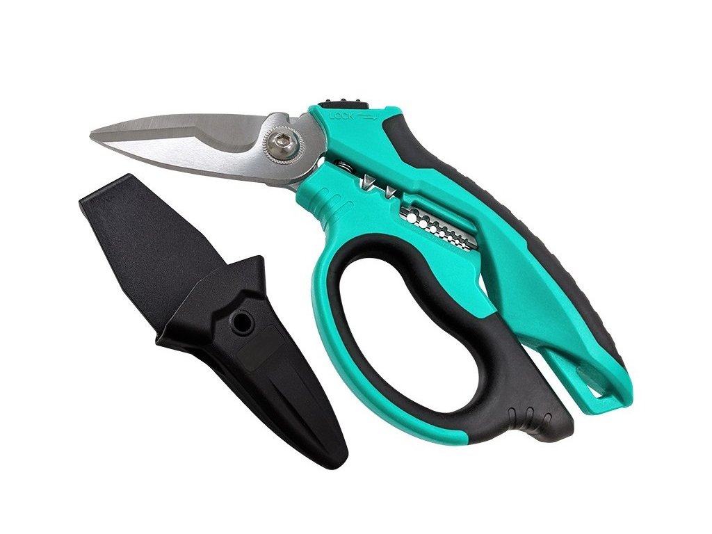 Nůžky na štípaní a odizolování kabelů, multifunkční, délka 204 mm - JONNESWAY P15828