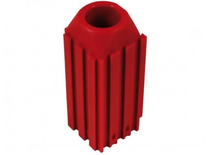 Plastové CNC lôžko na nástroje Mk2, 32 x 32 x 82 mm, červené