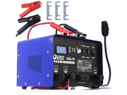 Nabíječka autobaterií 1224V, 45-500 Ah, funkce START s dálkovým ovládačem - RIPPER GZL-70