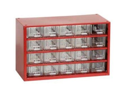 Box na nářadí MINI – 20xA, červená barva - Mars 6736C