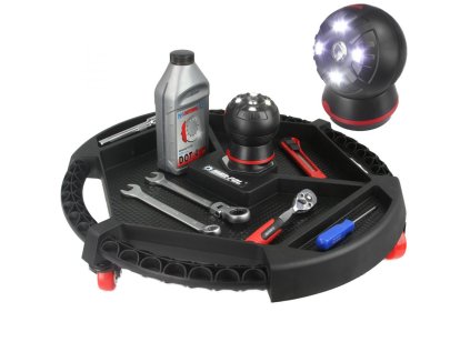 Pojízdná dílenská přihrádka na nářadí, s LED svítilnou