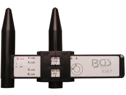 Posuvné měřítko - šuplera na rozteč šroubů disků kol, 4-8 děr - BGS 8367