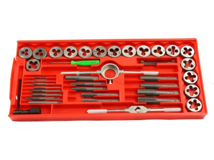 Sada závitníků a závitových oček, metrická, M3-M12, 40 ks