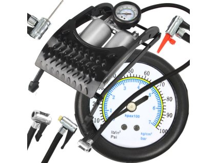 Nožní pumpa - hustilka, dvoupístová, univerzální, max. 7 bar