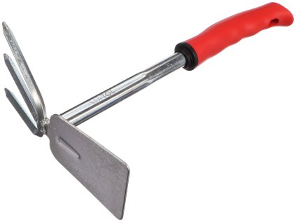 Zahradní motyčka s kypřičem, délka 290 mm, ergonomická rukojeť - SIXTOL