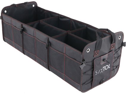 Organizér do kufru auta, 19 přihrádek a kapes, 92x37x32 cm, skládací - SIXTOL