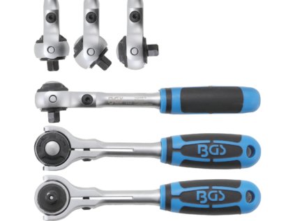 Prepínacia račňa 1/4" s otočnou hlavou a vyhadzovačom - BGS 112