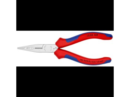 Elektrikárske kliešte, chrómované, odizolovacie, 0,5-0,75/1,5/2,5 mm - KNIPEX 13 05 160