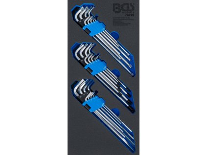 Klíče Imbus, TORX a TORX s otvorem, sada 27 dílů - BGS 74259