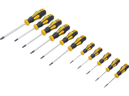 Šroubováky TORX s otvorem T6-TT40, sada 11 dílů