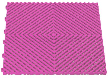 Plastová dlaždice, perforovaná, modulární, 40 x 40 x 1,8 cm, růžová barva - Procarosa